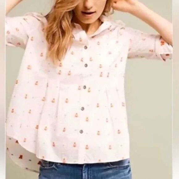 Maeve Tops - Anthropologie Maeve Miette Teepee Camping Shirt Button Down Shirt in Size 6